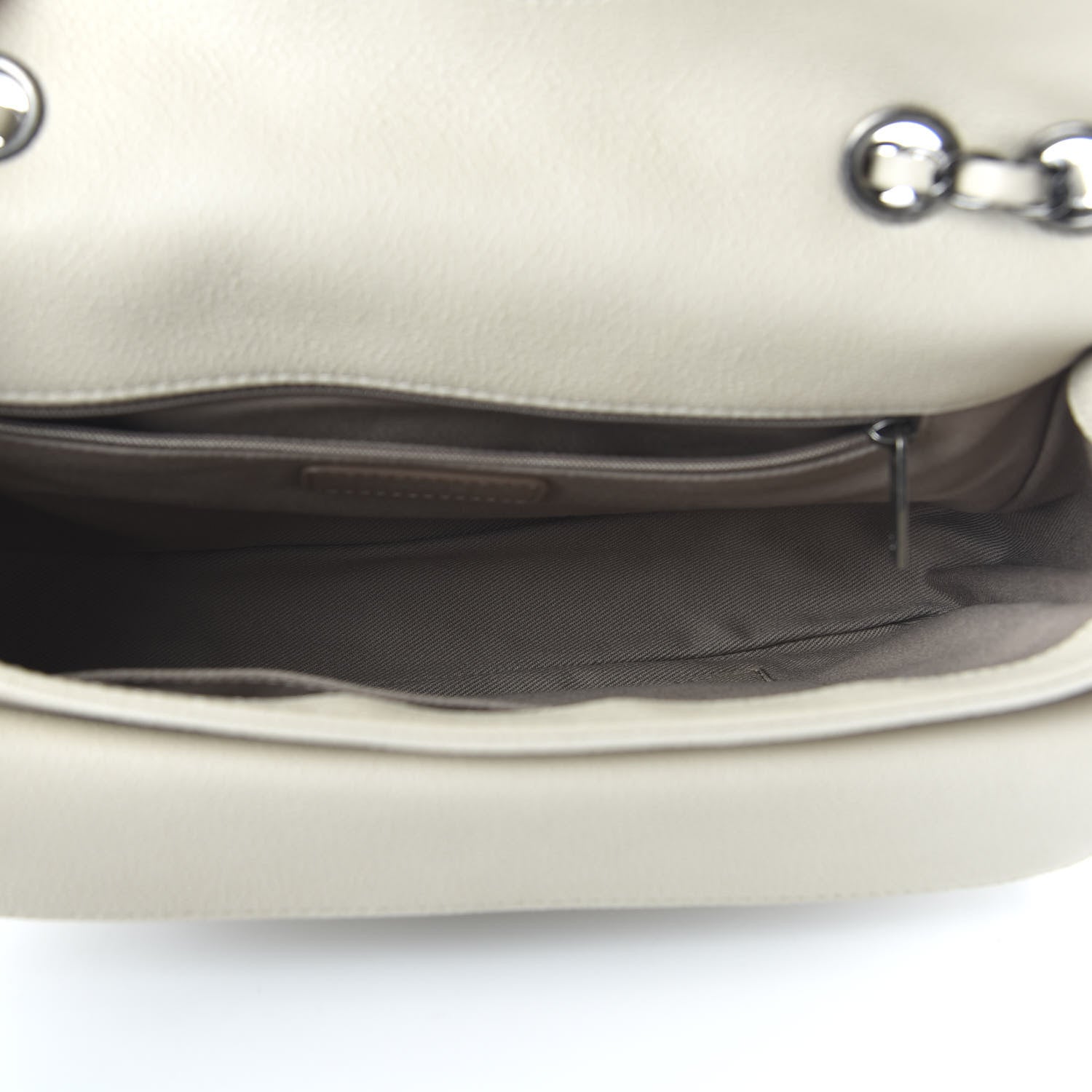 Chanel Caviar Quilted Large Now and Forever Flap Ivory 5 of 9