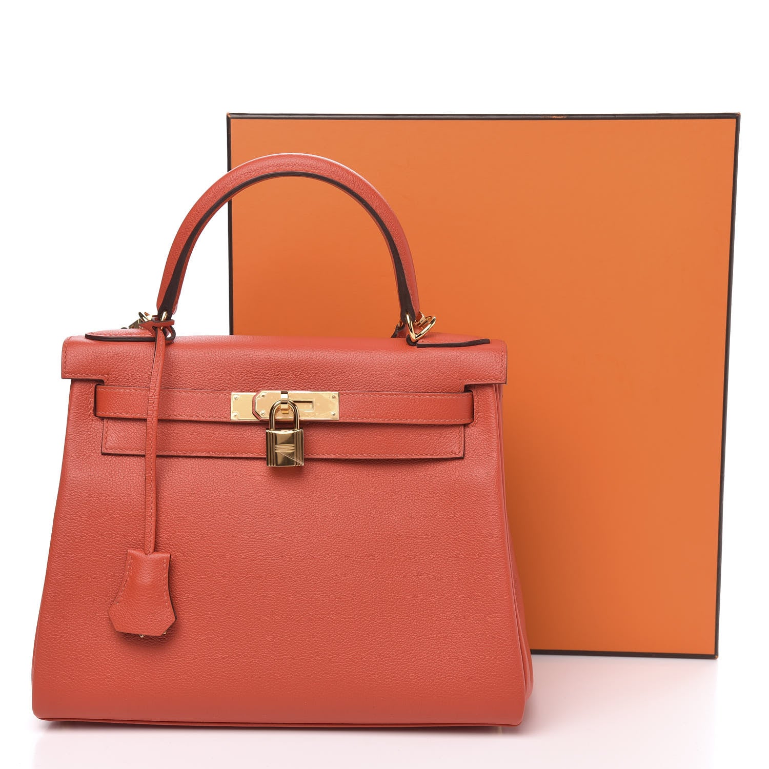 Hermes Taurillon Novillo Verso Kelly Retourne 28 Capucine 10 of 10