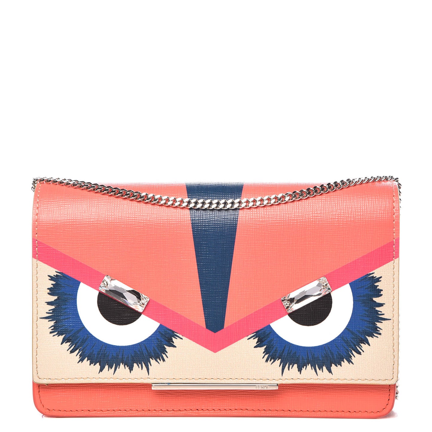 Vitello Elite Crystal Eye Monster Tube Wallet On Chain Bellini Multicolor