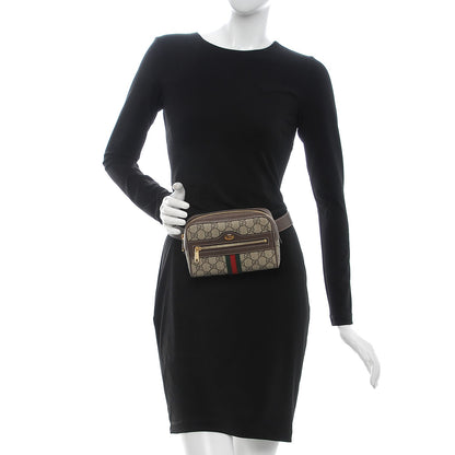 Gucci GG Supreme Monogram Web Small Ophidia Belt Bag 65 26 Dark Brown 2 of 10