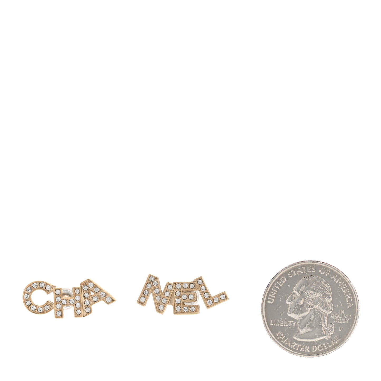 Crystal Pearl Signature Stud Earrings Gold