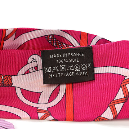 Hermes Silk Panoplie Equestre Twilly Fuchsia Rose Rouge 2 of 4