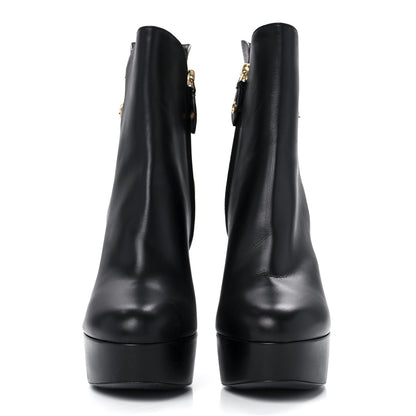 Louis Vuitton Calfskin Monogram Afterglow Platform Ankle Boots 38 Black 2 of 8