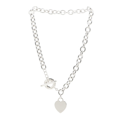Tiffany Sterling Silver Heart Tag Toggle Necklace 3 of 4