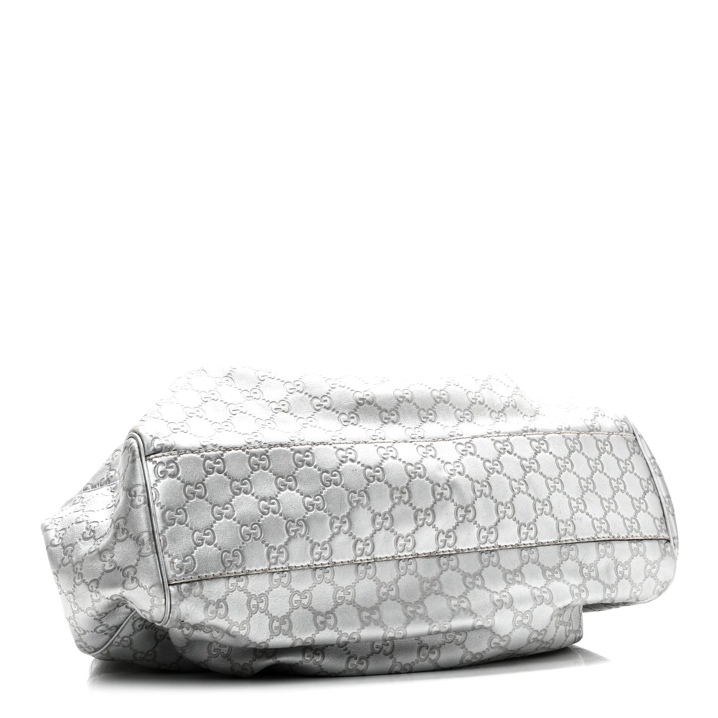 Guccissima Large Sukey Tote Silver