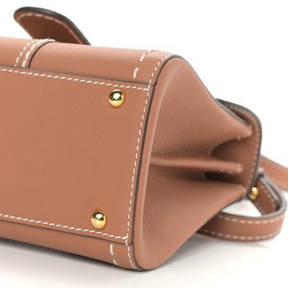 Delvaux Grained Rodeo Calfskin Surpique Mini Brillant Satchel Vegetal Ivory 10 of 10