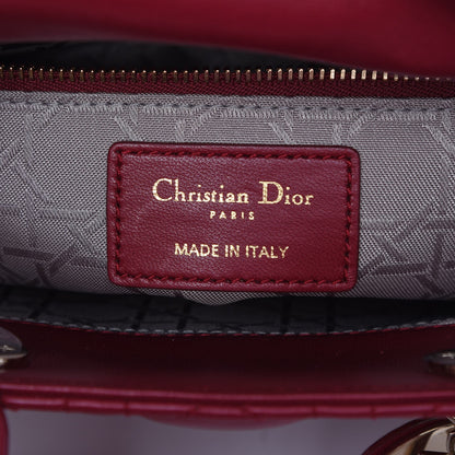 Christian Dior Lambskin Cannage Small My Lady Dior Red 6 of 7