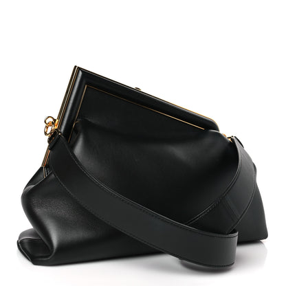 Fendi Shiny Nappa Medium Fendi First Black 3 of 9