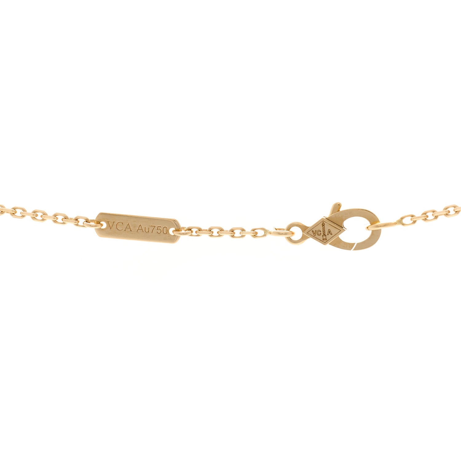 Van Cleef & Arpels 18K Yellow Gold Black Onyx Vintage Alhambra Pendant Necklace 4 of 4