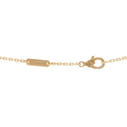 Van Cleef & Arpels 18K Yellow Gold Black Onyx Vintage Alhambra Pendant Necklace 4 of 4
