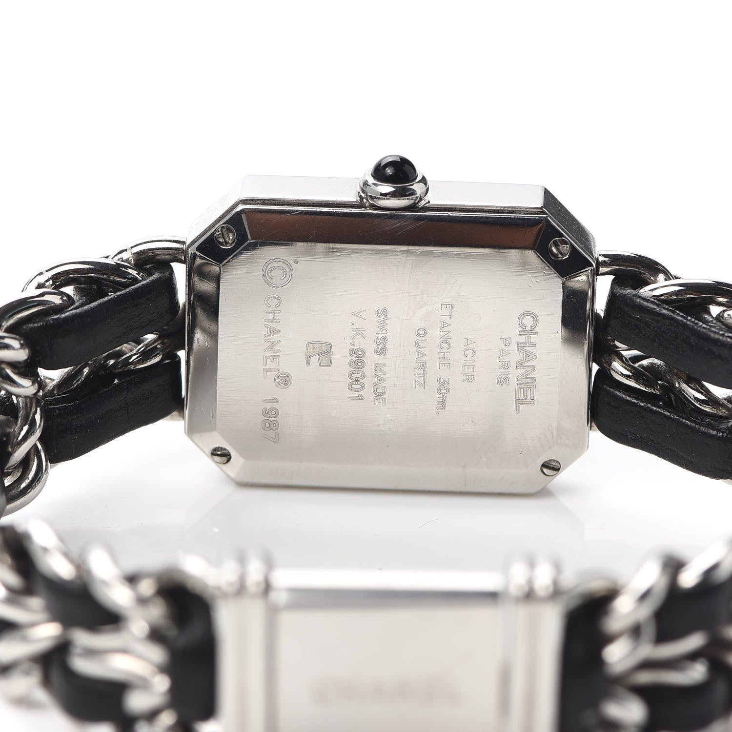 Chanel Stainless Steel Lambskin 20mm Chain Premiere Quartz Watch M 4 of 5