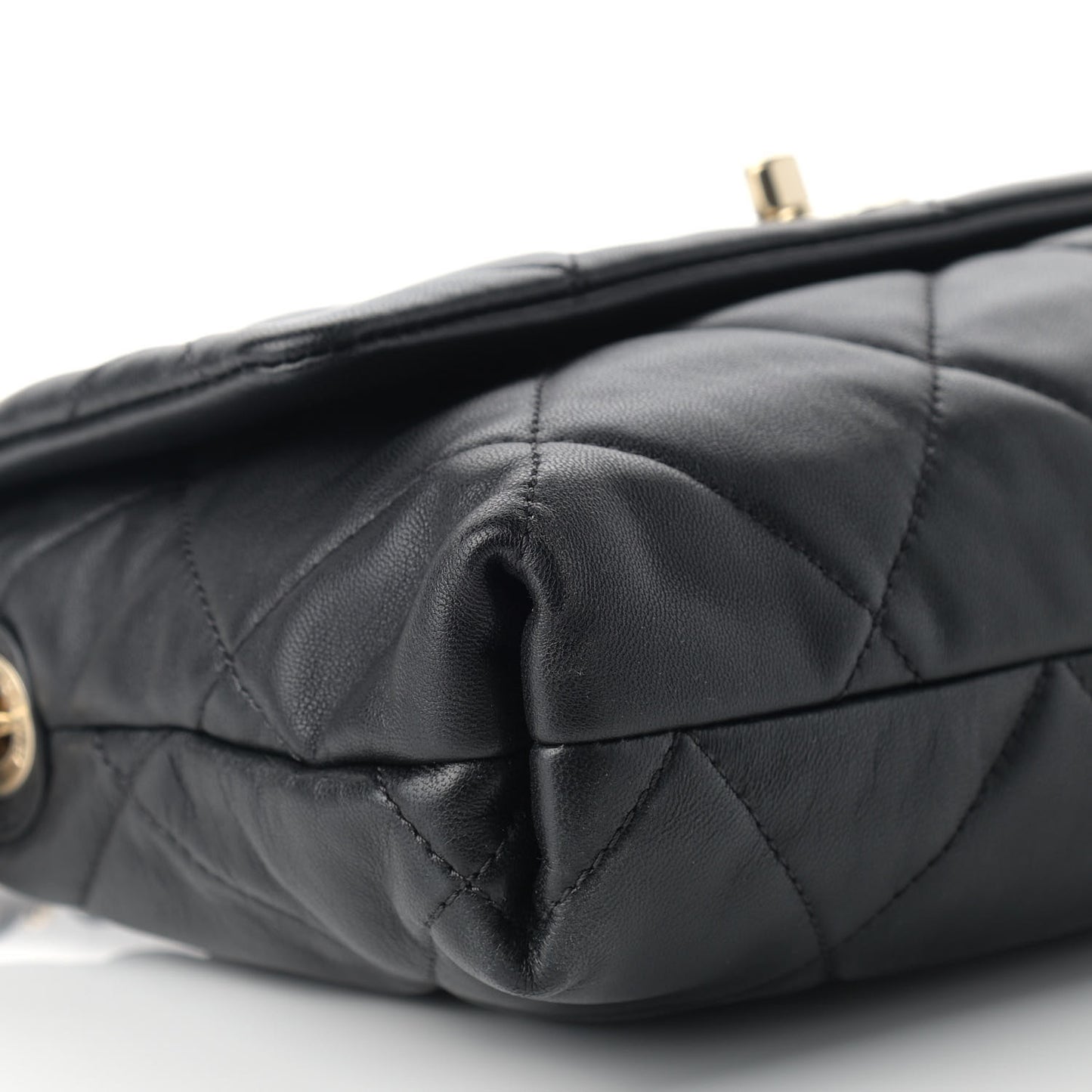 Lambskin Quilted On The Shoulder Flap Black