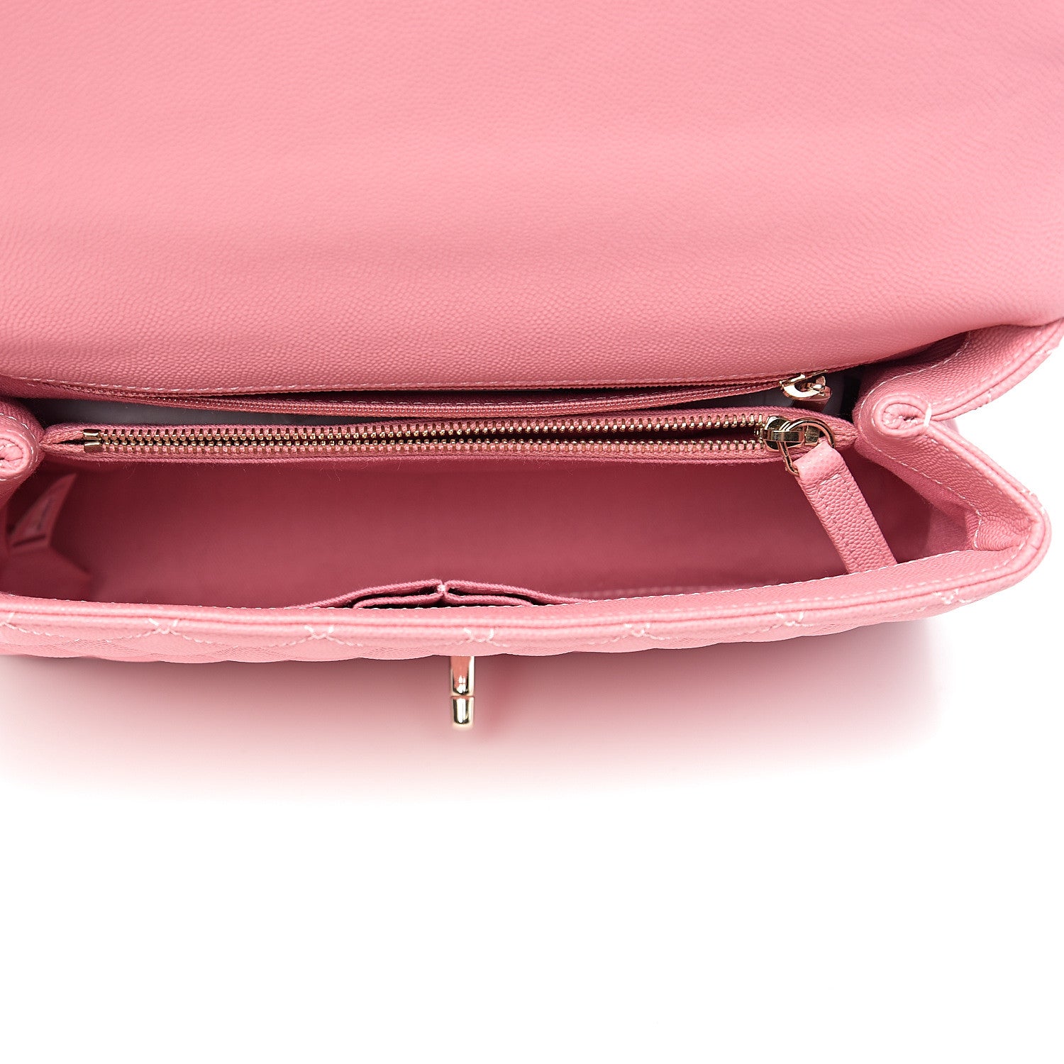 Chanel Caviar Quilted Small Coco Handle Flap Light Pink 4 of 10