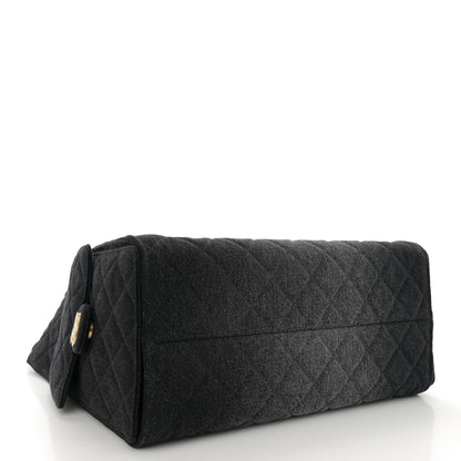 Chanel Washed Denim Quilted Medium Chanel 25 Handbag Black 5 of 11