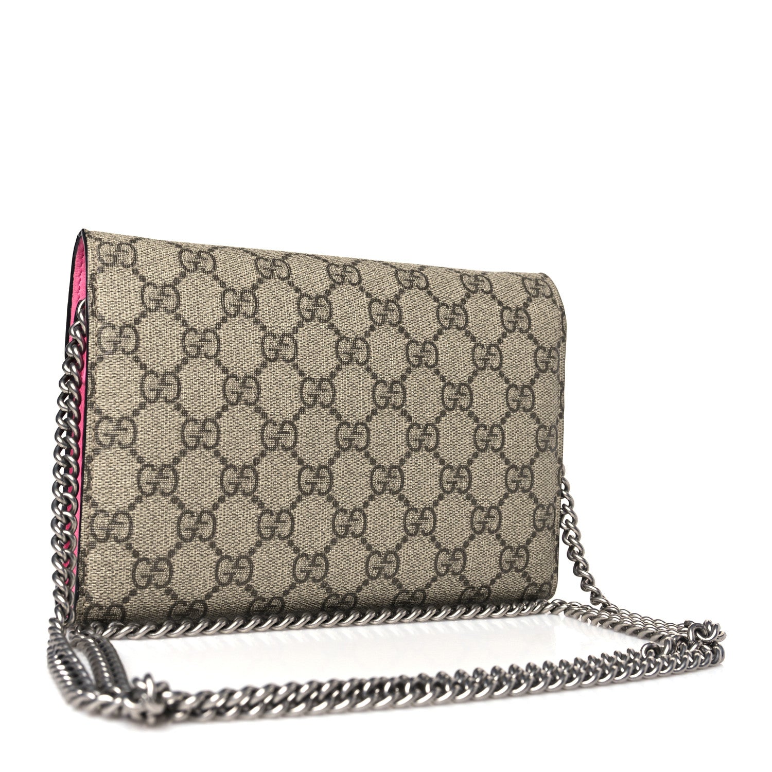 Gucci GG Supreme Monogram Mini Dionysus Chain Wallet Beige Pink 3 of 9