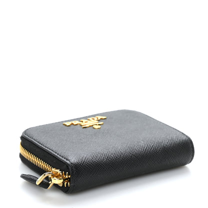 Prada Saffiano Metal Coin Purse Black 4 of 6