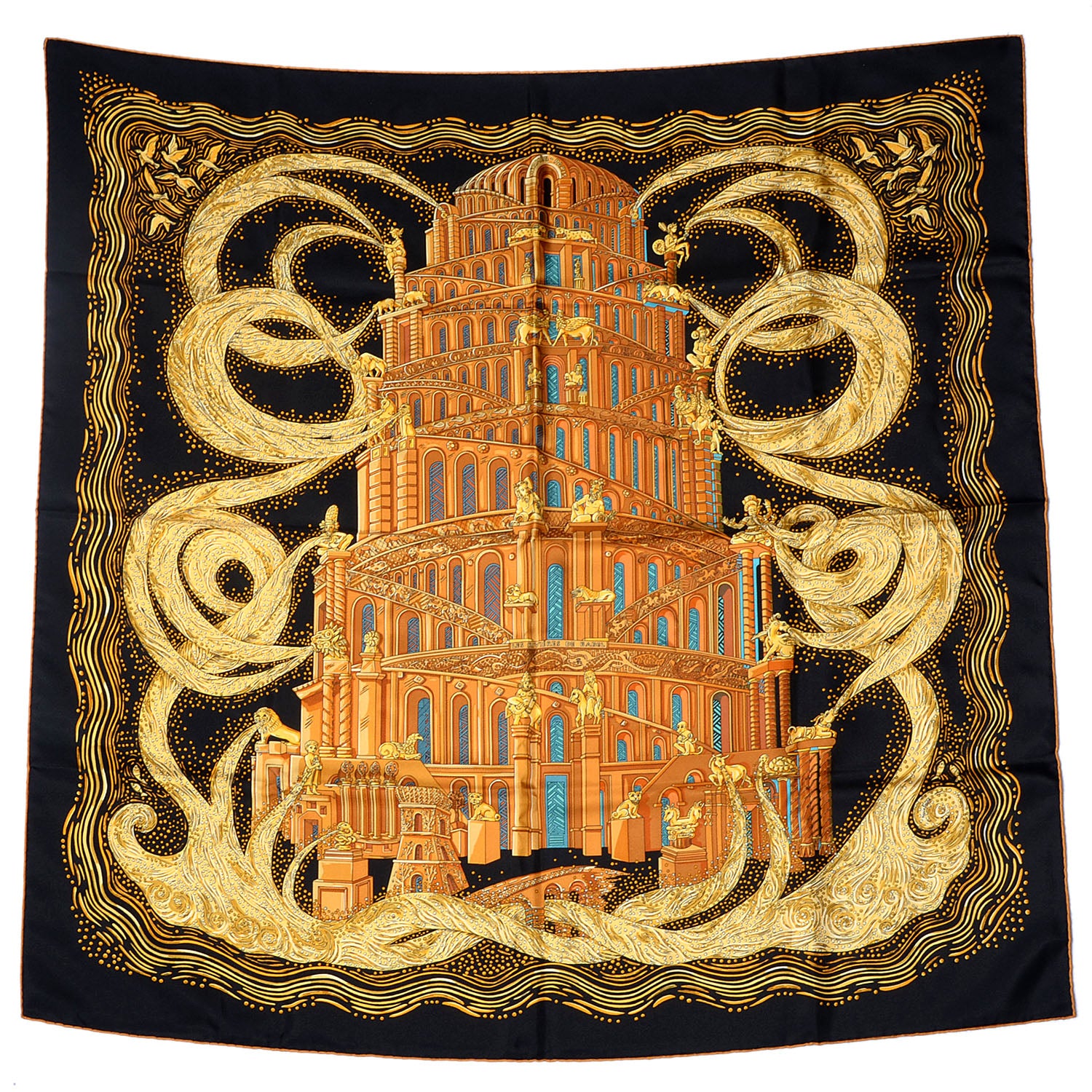 Hermes Silk Les Rivieres de Babel Scarf 90 2 of 5