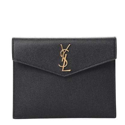 Saint Laurent Grain De Poudre Uptown Baby Pouch Black 1 of 7