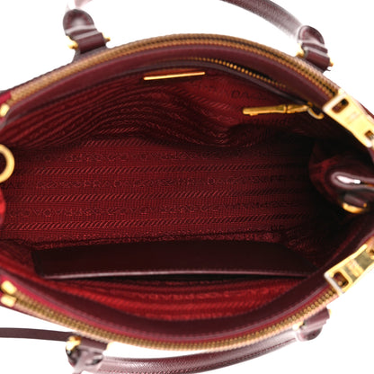 Prada Saffiano Mini Galleria Double Zip Tote Granato 5 of 18
