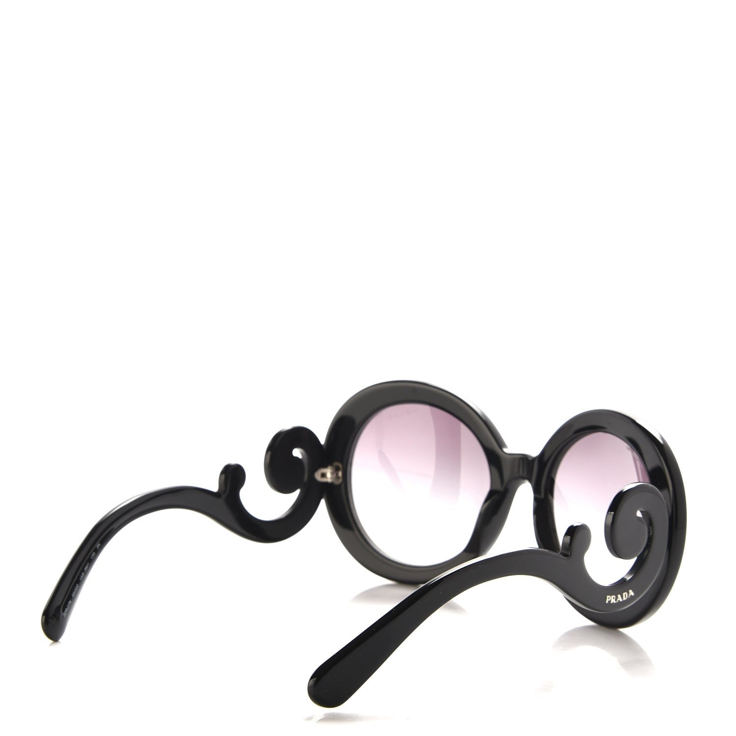 Prada Baroque Sunglasses SPR 27N Black 4 of 7