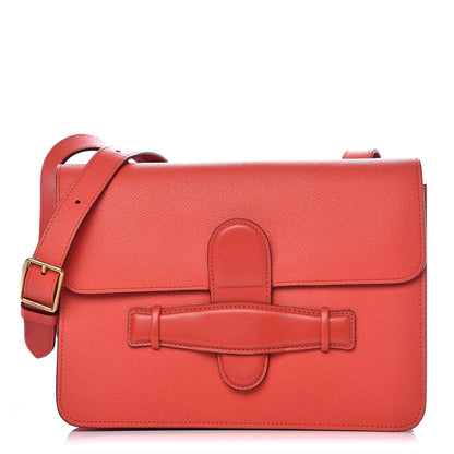 Celine Baby Grained Calfskin Medium Symmetrical Bag Vermillion 1 of 13
