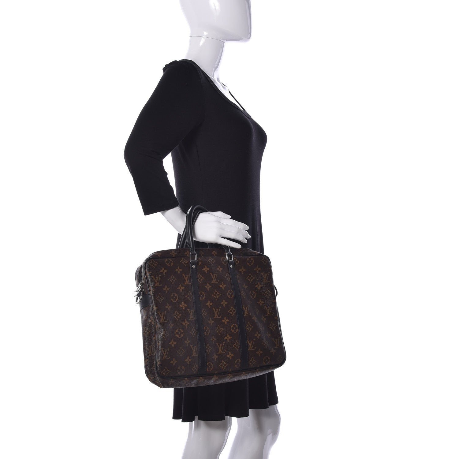 Louis Vuitton Monogram Macassar Porte-Documents Voyage PM 3 of 16