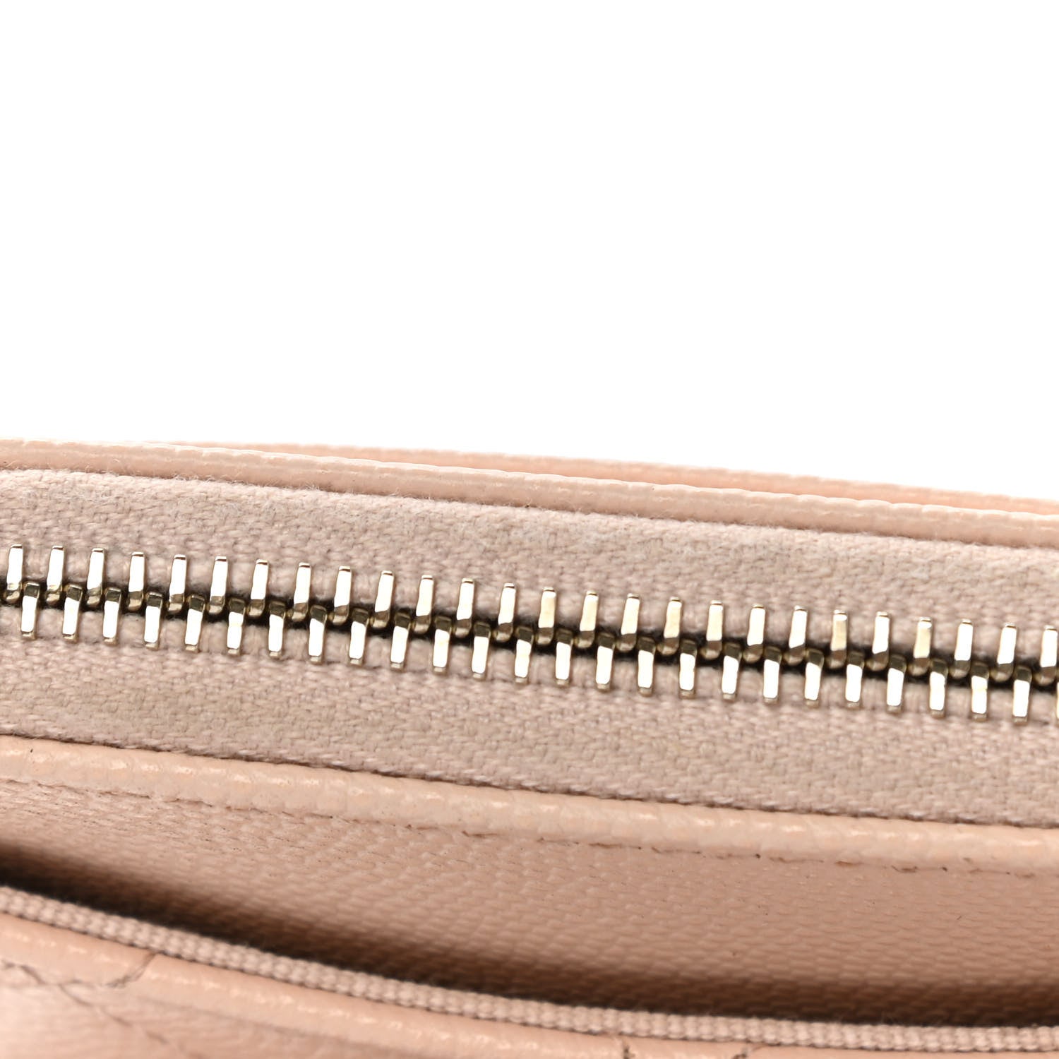 Chanel Caviar Quilted Zip Card Holder Wallet Light Beige 8 of 11