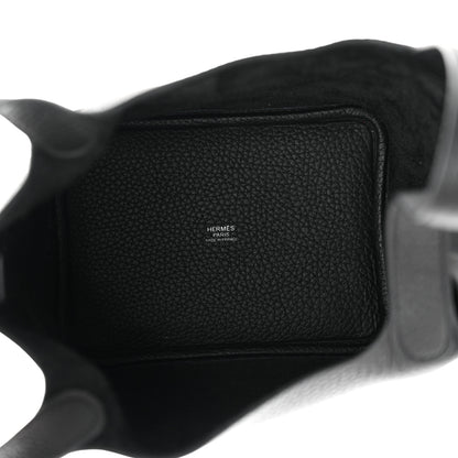Hermes Taurillon Clemence Monochrome Picotin Lock 18 PM Black 5 of 10
