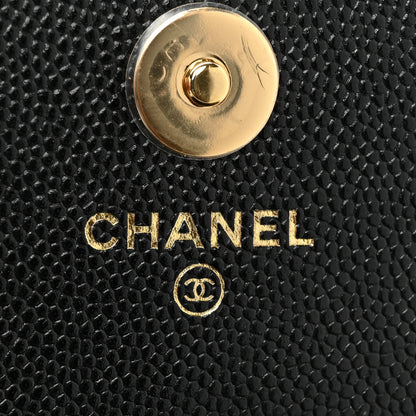 Chanel Caviar Quilted Pocket Twins Clutch With Chain Black 7 of 11