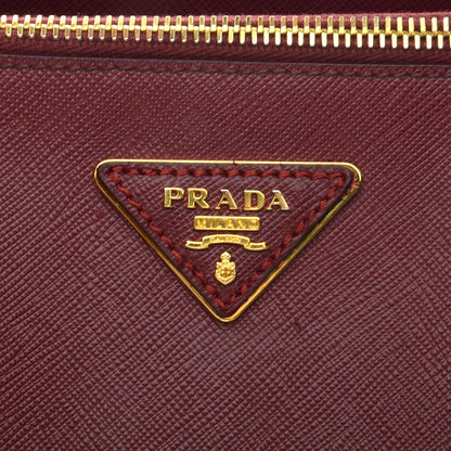 Prada Saffiano Lux Large Double Zip Tote Barolo 5 of 10