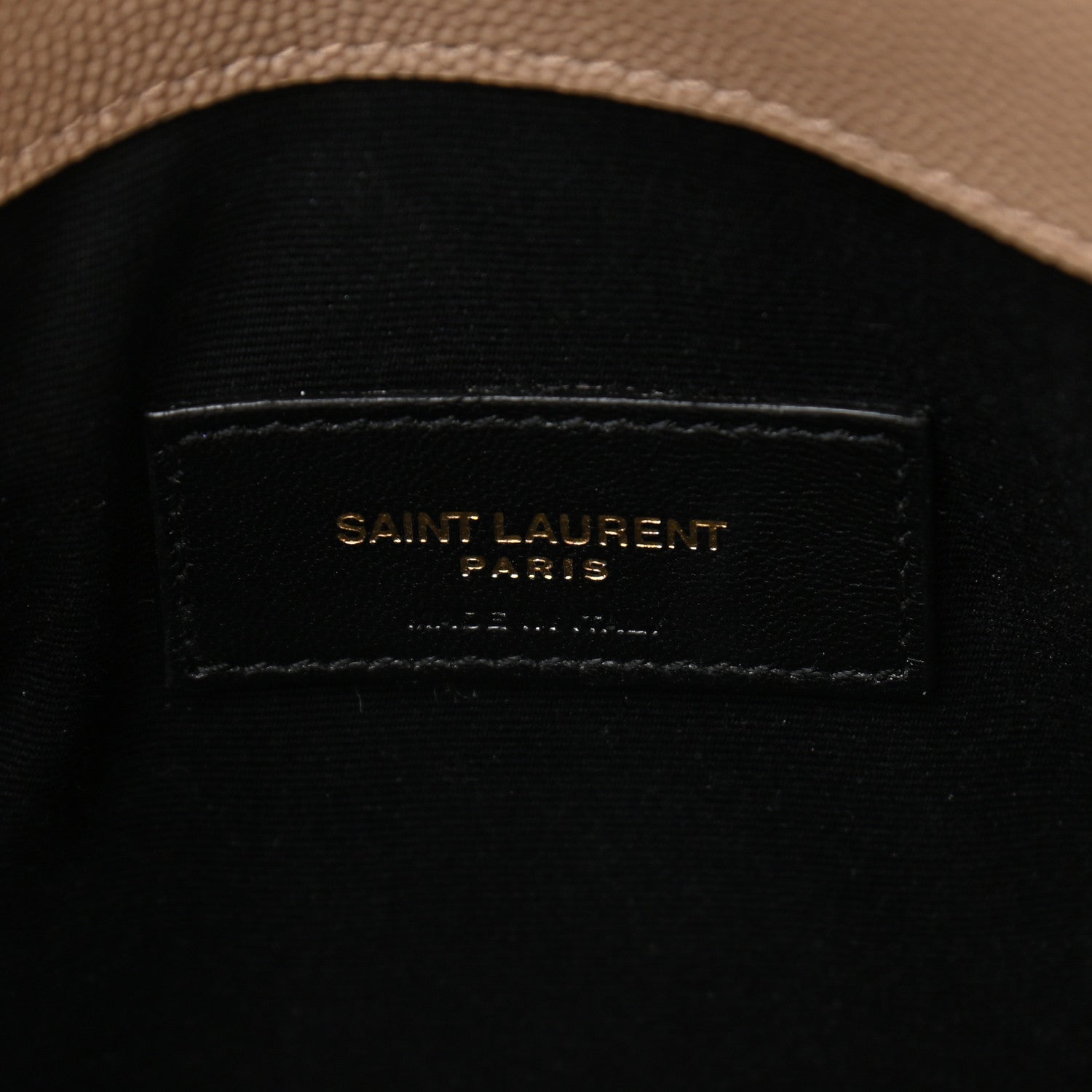 Saint Laurent Grain De Poudre Uptown Pouch Dark Beige 6 of 7