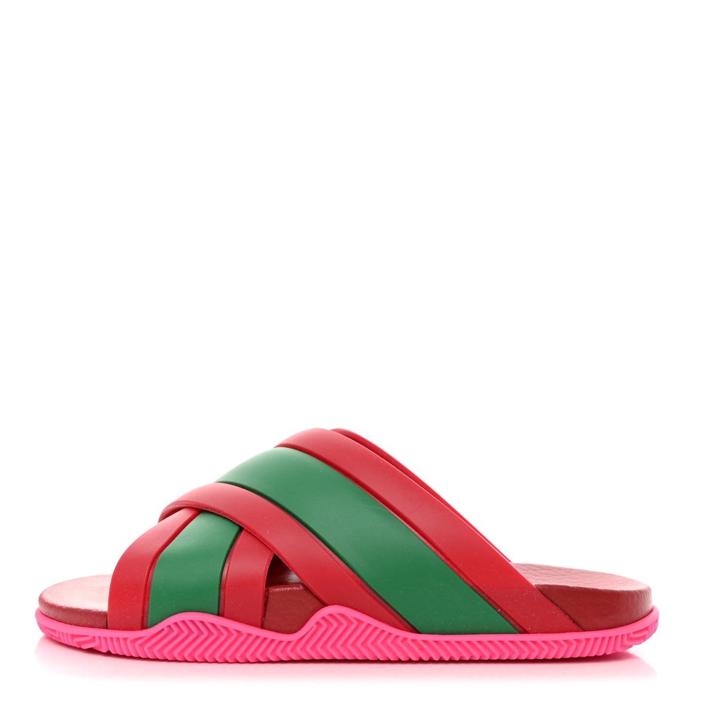 Rubber Web Womens Criss Cross Slide Sandals 35 Coral New Shamarock