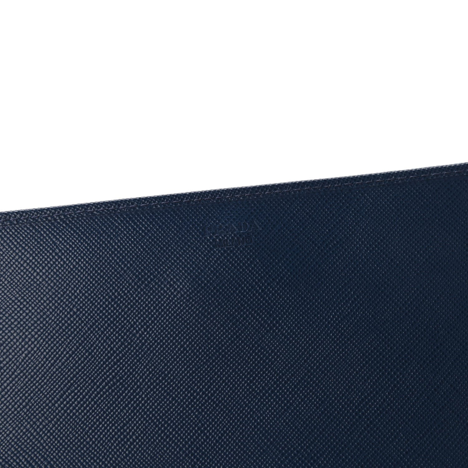 Prada Saffiano Metal Oro Chain Wallet Bleuette 8 of 10