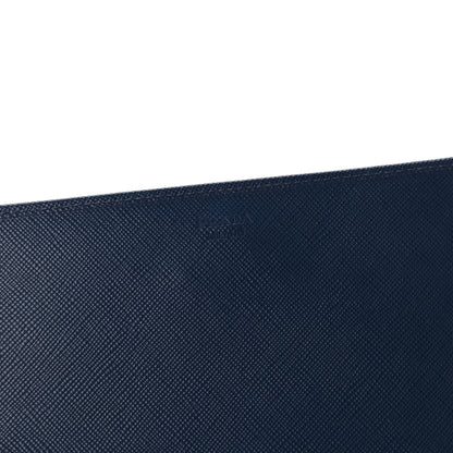 Prada Saffiano Metal Oro Chain Wallet Bleuette 8 of 10