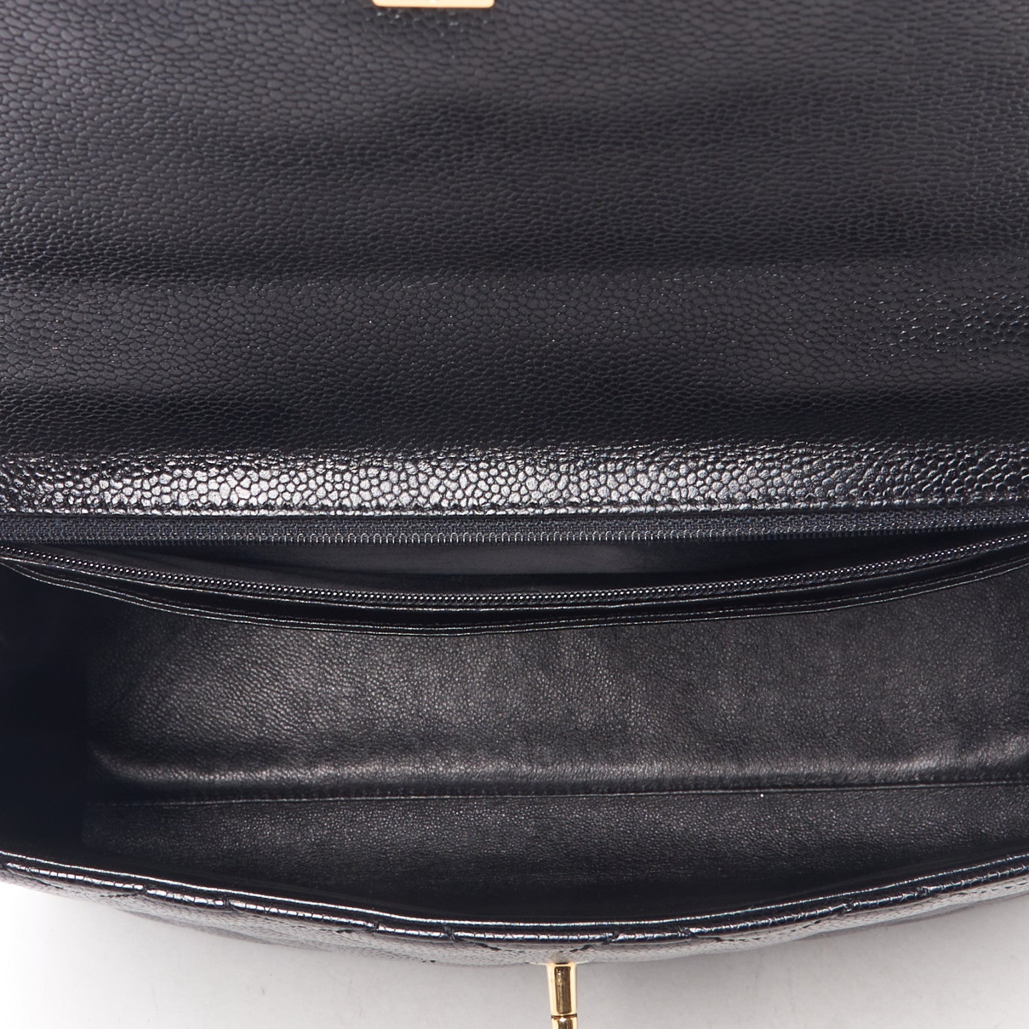 Chanel Caviar Quilted Jumbo Kelly Flap Black 7 of 10