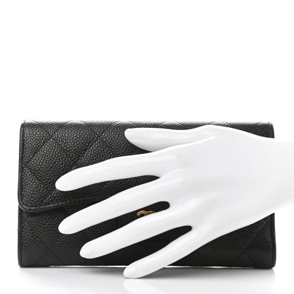Chanel Caviar Quilted Large Flap Wallet Black 3 of 11