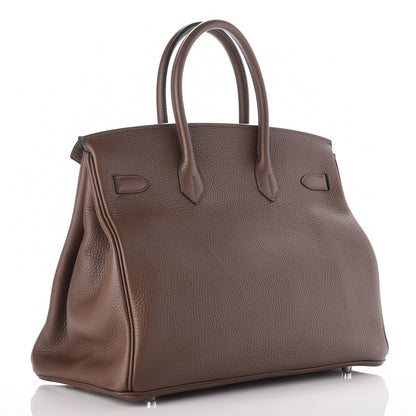 Hermes Taurillon Clemence Birkin 35 Cacao 3 of 32