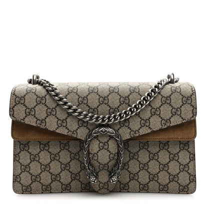 Gucci GG Supreme Monogram Small Dionysus Shoulder Bag Taupe 1 of 10