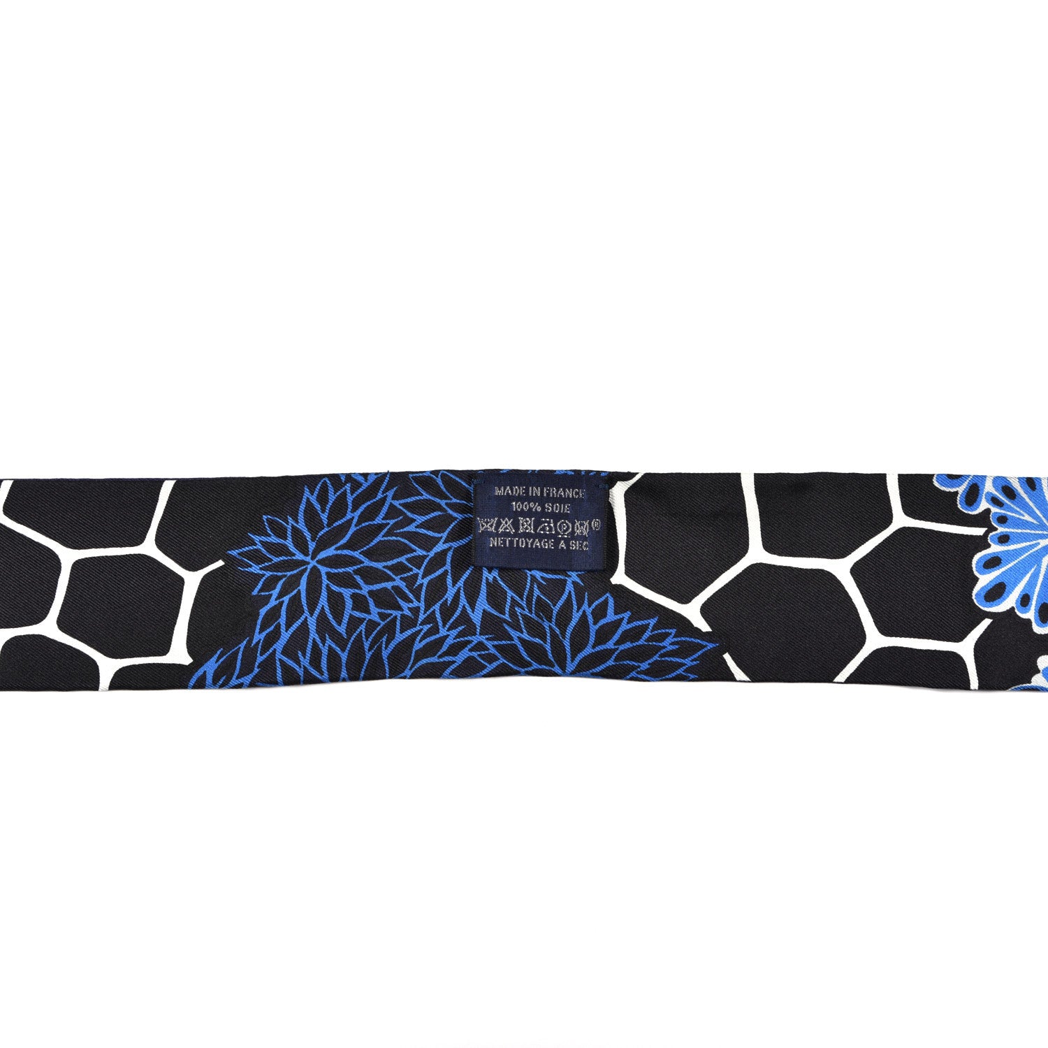 Hermes Silk The Three Graces Twilly Bleu Nuit Gold Black 4 of 4
