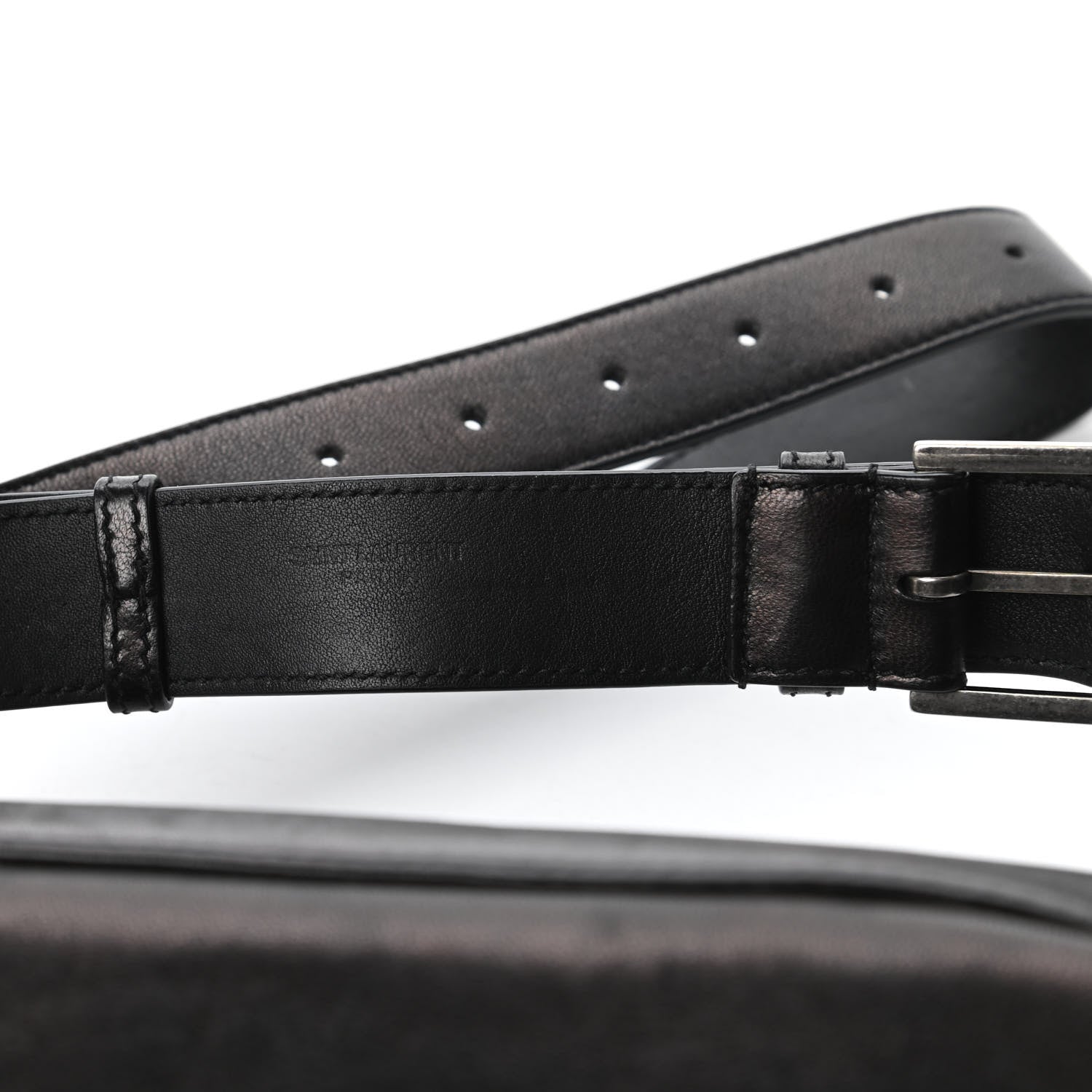 Saint Laurent Calfskin Monogram Belt Bag Black 9 of 11