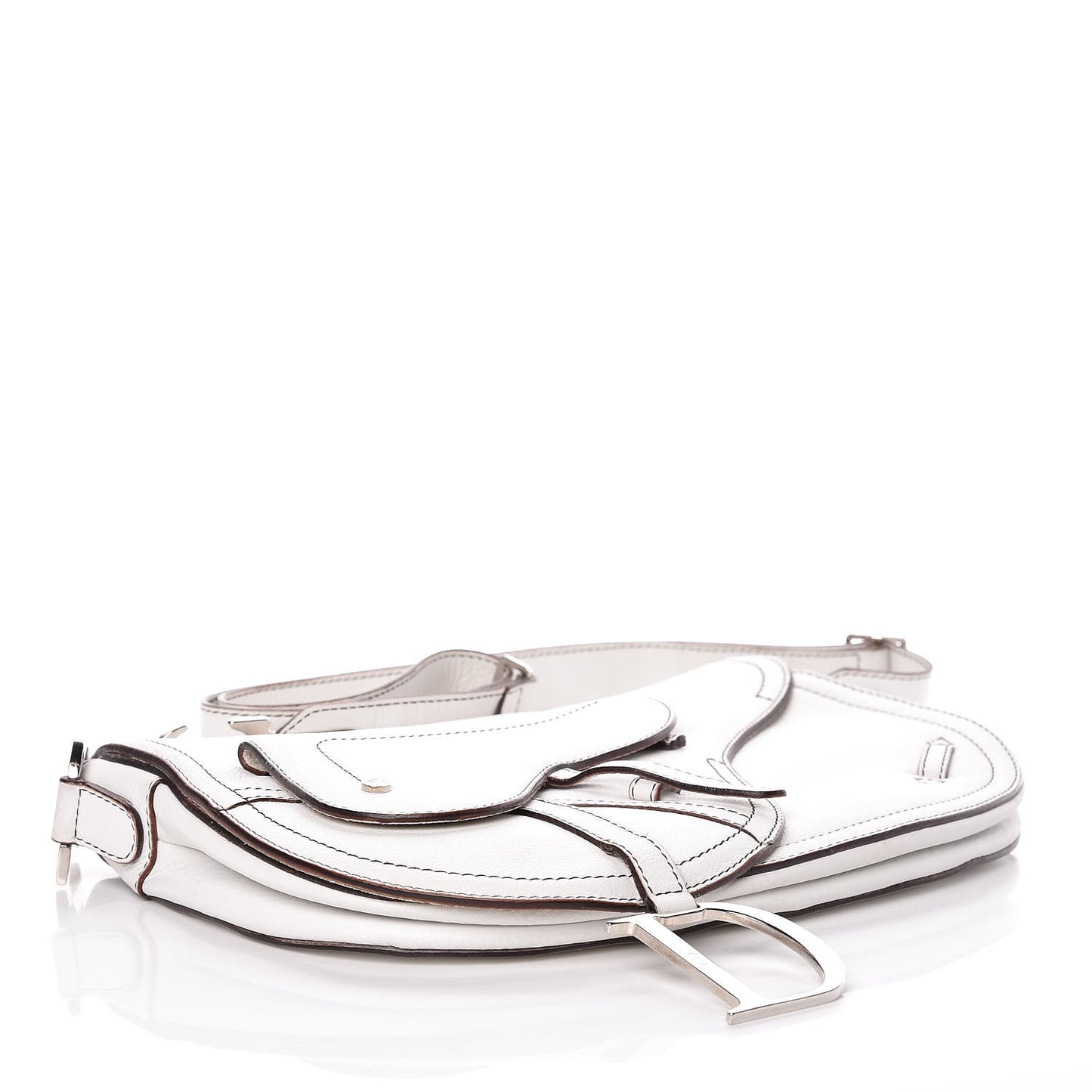 Calfskin Saddle Bag White