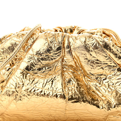 Bottega Veneta Metallic Crushed Calfskin The Mini Pouch Gold 6 of 8