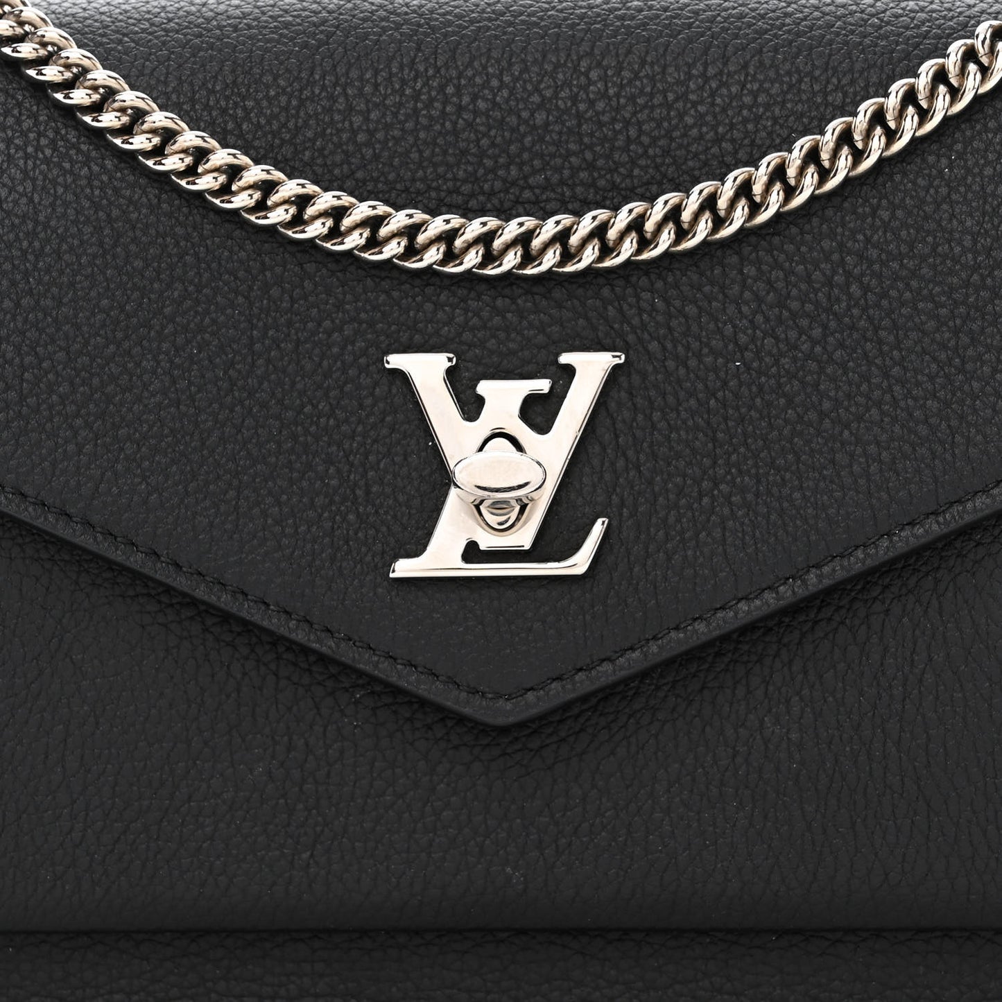 Soft Calfskin My Lockme Chain Pochette Black