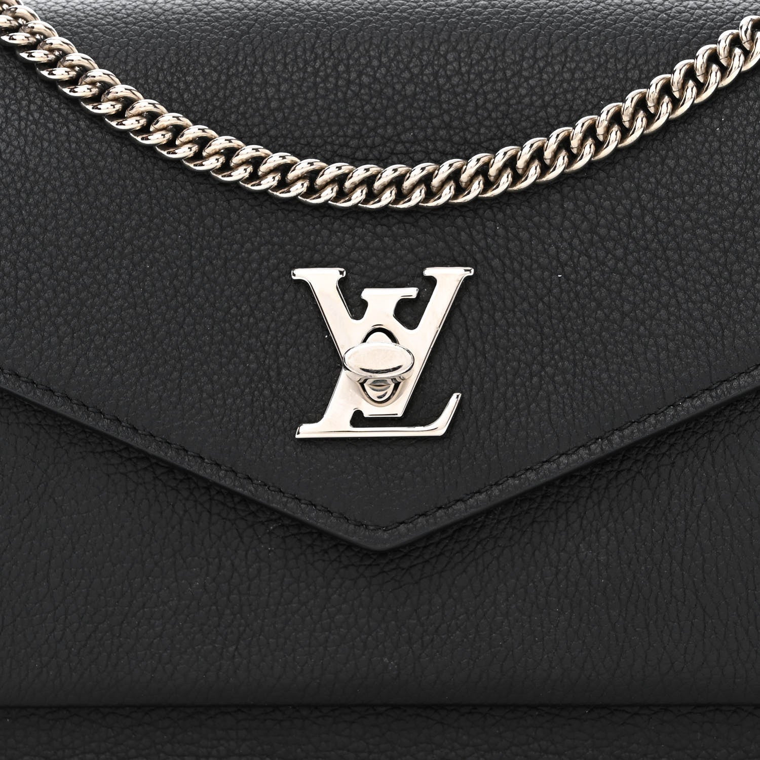 Louis Vuitton Soft Calfskin My Lockme Chain Pochette Black 10 of 13