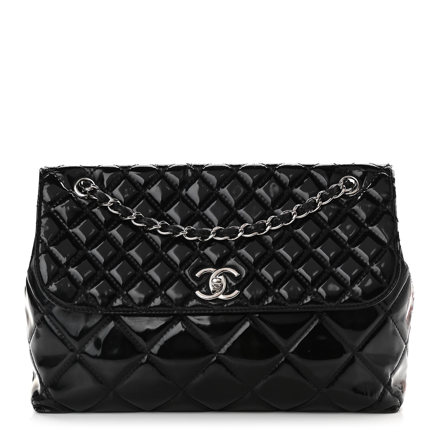 Chanel Vinyl Quilted In The Business Flap Bag Black 1 of 15