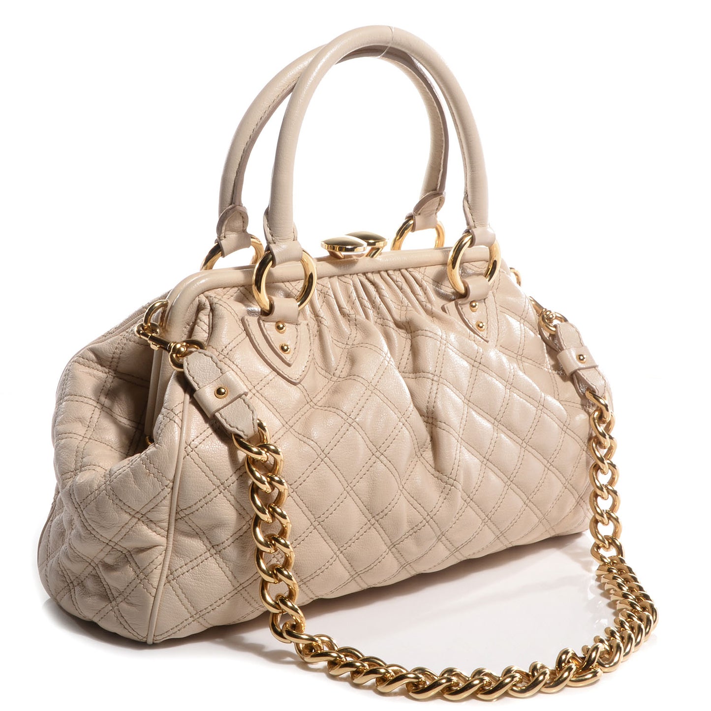 Calfskin Quilted Stam Ivory