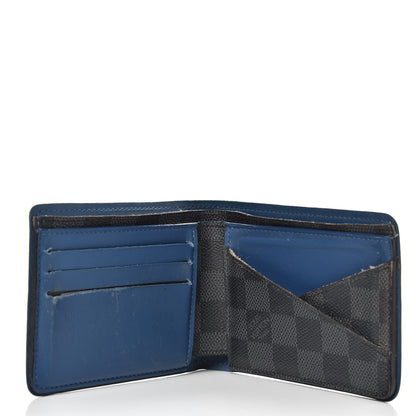 Louis Vuitton Damier Graphite Multiple Wallet Blue 5 of 10