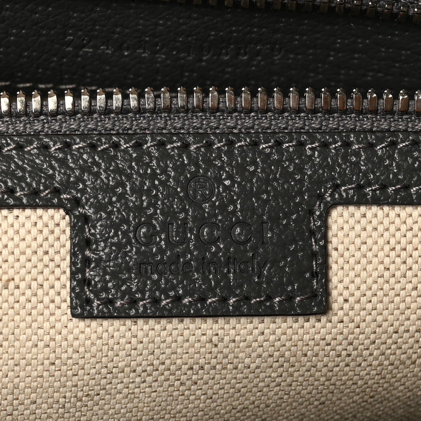 GG Supreme Monogram Textured Dollar Calfskin Medium Savoy Duffle Bag Grey Black Graphite Grey