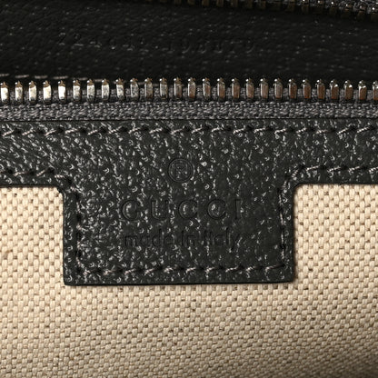 Gucci GG Supreme Monogram Textured Dollar Calfskin Medium Savoy Duffle Bag Grey Black Graphite Grey 6 of 11