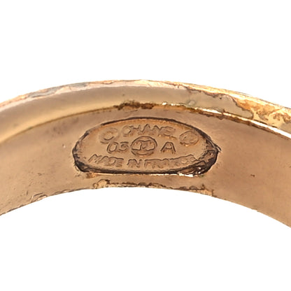 Chanel Pearl CC Bow Ring 6.25 53 6.25 Gold Pearly White 4 of 4